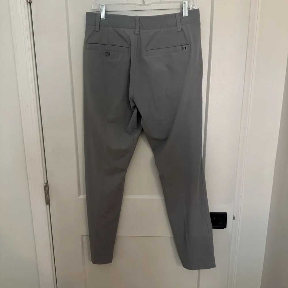 Under Armour Mens Loose Fit Golf Pants Gray‎ Heathered 32x30  Straight Leg